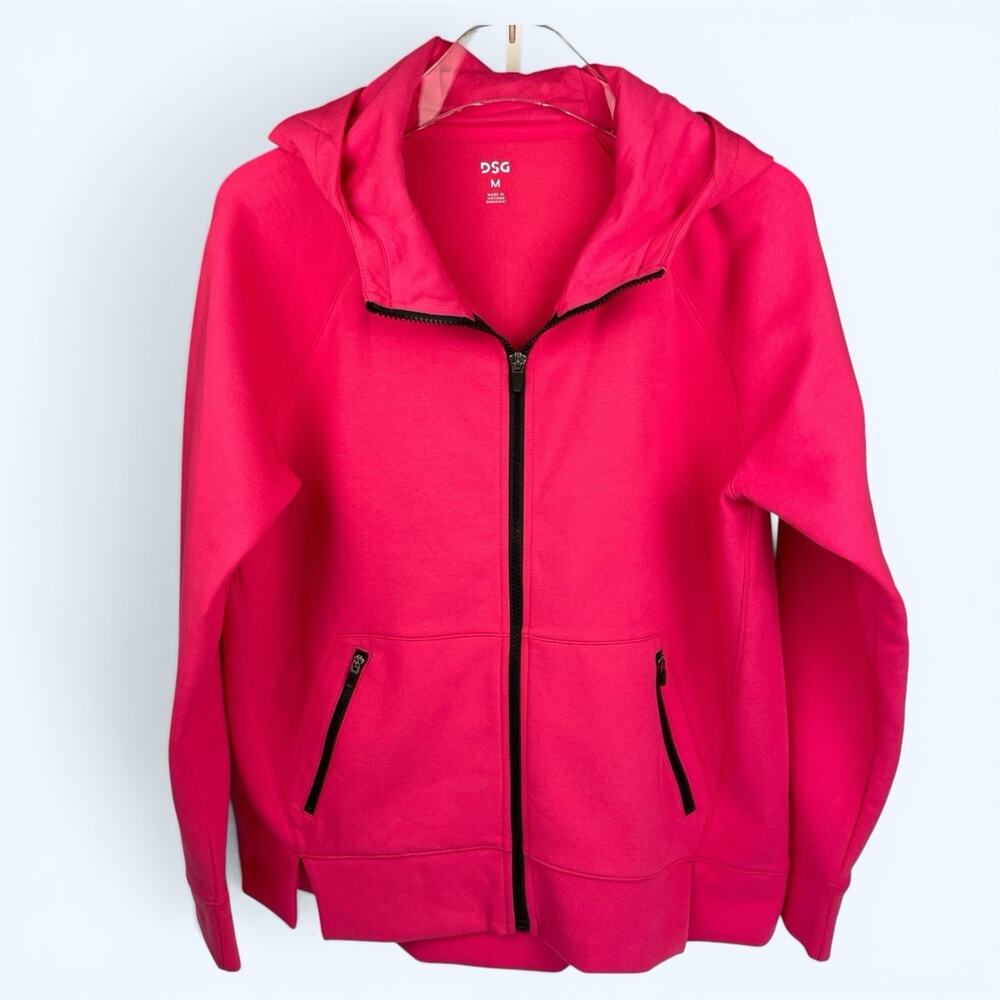 DSG Women's Full Zip Hoodie Bright Pink Size Medium
